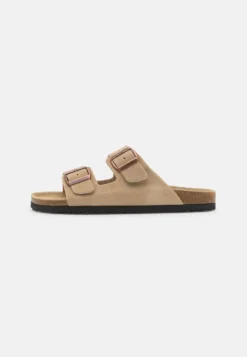 Pier One Leather Unisex - Pantoffels - Beige